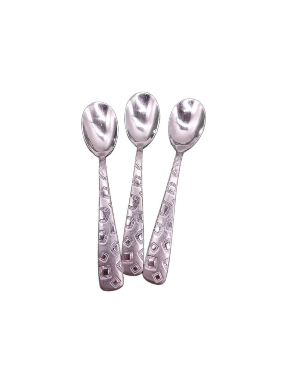 Cambridge Bedrock Sand Flatware 6.5" Soup Spoons Set Of 3